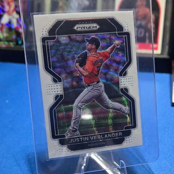 2022 Panini Prizm White Wave Prizm #16 Justin Verlander - Picture 1 of 2